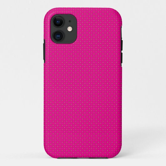 Een roze achtergrond met witte stippen Case-Mate iPhone case (Achterkant)