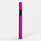 Een roze achtergrond met witte stippen Case-Mate iPhone case (Achterkant/rechts)