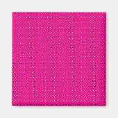 Een roze achtergrond met witte stippen magneet (Voorkant)