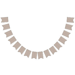 Een roze en bruin patroon op een witte achtergrond vlaggetjes