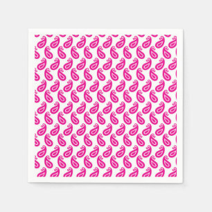 Een roze en witte achtergrond met een patroon servet