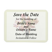 Een roze en witte Amaryllis sparen de Datum Magneet (Horizontaal)