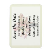 Een roze en witte Amaryllis sparen de Datum Magneet (Verticaal)