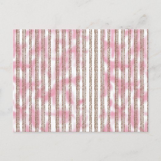 Een roze en witte gestreepte achtergrond briefkaart (Voorkant)