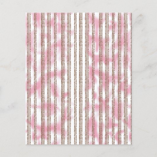 Een roze en witte gestreepte achtergrond flyer (Voorkant)