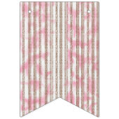 Een roze en witte gestreepte achtergrond vlaggetjes (Derde vlag)