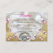 Een roze en witte marmeren afwerking met geborstel informatiekaartje (Voorkant)