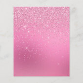 Een roze Folie meisje glitter elke dag Flyer (Achterkant)