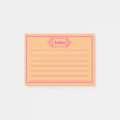 Een roze  gepatterde titel Afbeelding Post-it® Notes (Voorkant)