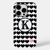 Eén roze hart (initiaal) Case-Mate iPhone case (Achterkant)