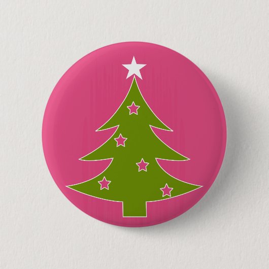 Een roze Kerstmis Ronde Button 5,7 Cm (Voorkant)