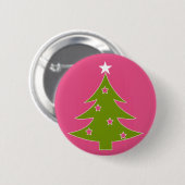 Een roze Kerstmis Ronde Button 5,7 Cm (Voorkant /achterkant)