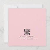 Een Roze QR Code Baby Shower met een Konijntje Kaart (Achterkant)