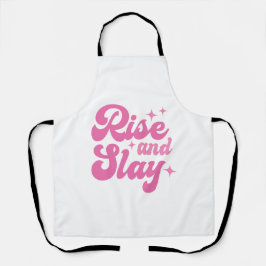 Een roze retro Rise en Slay Schort