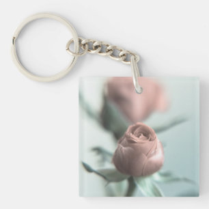 Een roze roos voor je lieverd... sleutelhanger