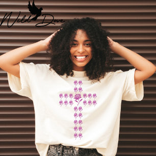 Een roze roze roze kruisje t-shirt