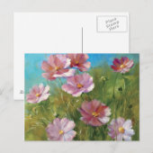 Een roze tuin briefkaart (Voorkant / Achterkant)