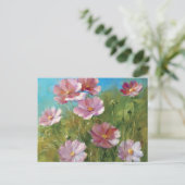 Een roze tuin briefkaart (Staand voorkant)