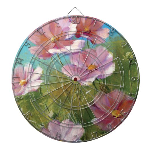 Een roze tuin dartbord (Voorkant)