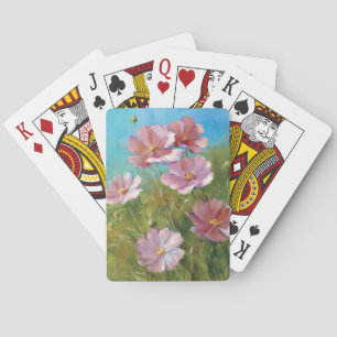 Een roze tuin pokerkaarten