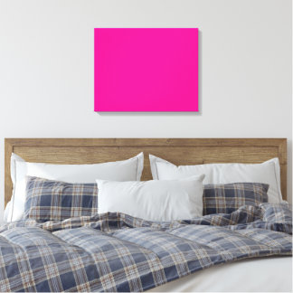Een roze vierkant met een witte rand, waardoor een canvas afdruk