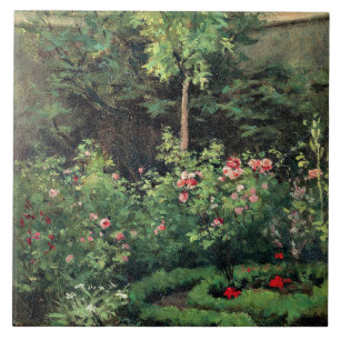 Een rozentuin van Camille Pissarro, Tegeltje