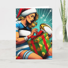 Een Rugby Kerstmis - Rugby-Wenskaart Feestdagen Kaart