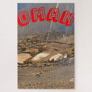 Een ruig, Omaans droog landschap. Legpuzzel