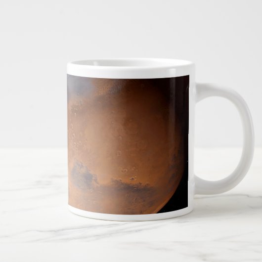 Een ruimteschip in aeroshell nadert Mars. Extra Grote Beker (Rechts)