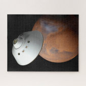 Een ruimteschip in aeroshell nadert Mars. Legpuzzel (Horizontaal)
