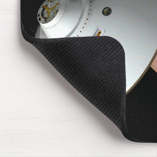 Een ruimteschip in aeroshell nadert Mars. Muismat (Hoek)