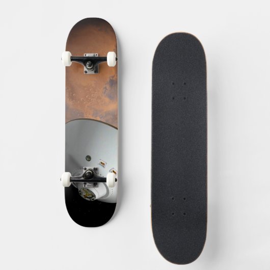 Een ruimteschip in aeroshell nadert Mars. Skateboard (Voorkant)