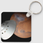 Een ruimteschip in aeroshell nadert Mars. Sleutelhanger (Achterkant)