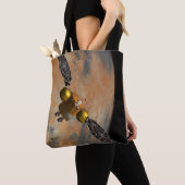 Een ruimteschip in een baan om Mars. Draagtas (Dichtbij)