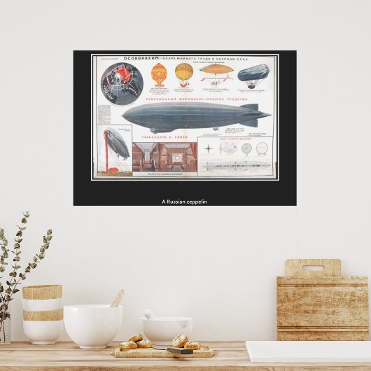 Een russische  Zeppelin-printer Poster (Keuken)
