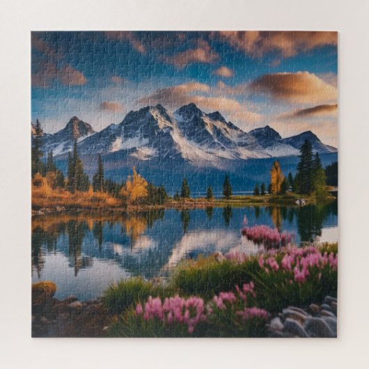 Een rustig meer legpuzzel (Verticaal)