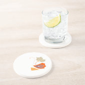 Een rustig ontwerp zandsteen onderzetter (Zijkant)