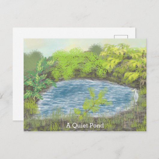 Een rustig vijver Briefkaart (Voorkant / Achterkant)