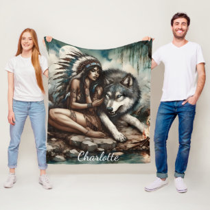 Een rustige band tussen een inheemse indiaan en ee fleece deken