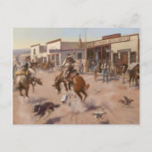 “Een rustige dag in Utica” van Charles M Russell Briefkaart (Voorkant)