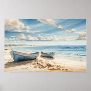 Een rustige plek aan de oceaan poster