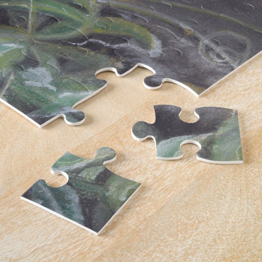 Een rustige plek - Kat en Spiderweb Puzzel Legpuzzel (Zijkant)