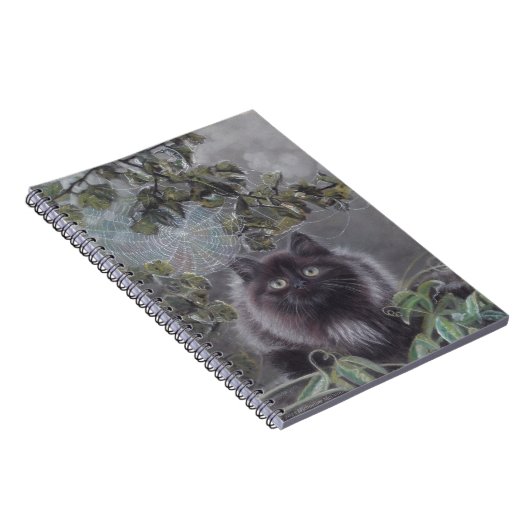 Een rustige plek - Kitten en Spiderweb Notitieboek (Rechterzijde)