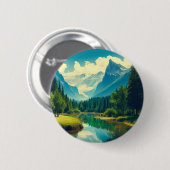 Een rustige schoonheid ronde button 5,7 cm (Voorkant /achterkant)