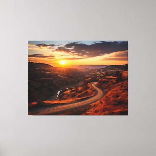 Een rustige trail realisme schilderij - Digitaal Canvas Afdruk (Voorkant)