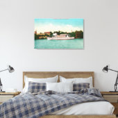 Een Sacramento River Scene met een Riverboat Canvas Afdruk (Insitu (Slaapkamer))