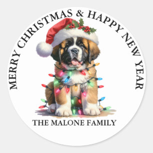 Een Saint Bernard Howl-day verrassing Ronde Sticker