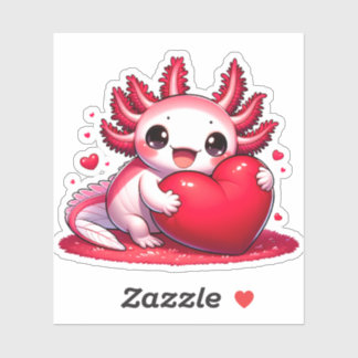 Een salamander voor Valentin sticker