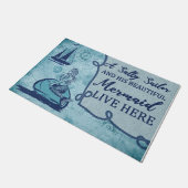 Een Salty Sailor en zijn mooie Zeemeerblauw Deurmat (Schuin)