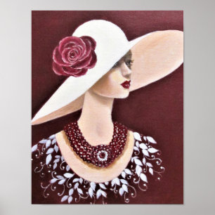 Een  samenleving-dame poster